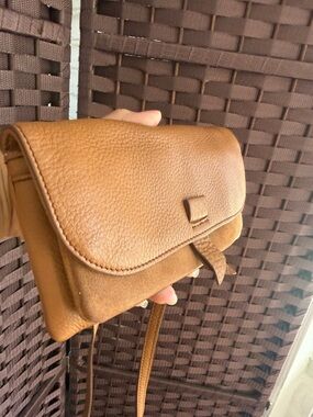 Lucky Brand Brown Leather & Suede Crossbody Bag